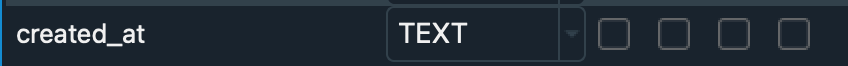 created_at row in DB Browser